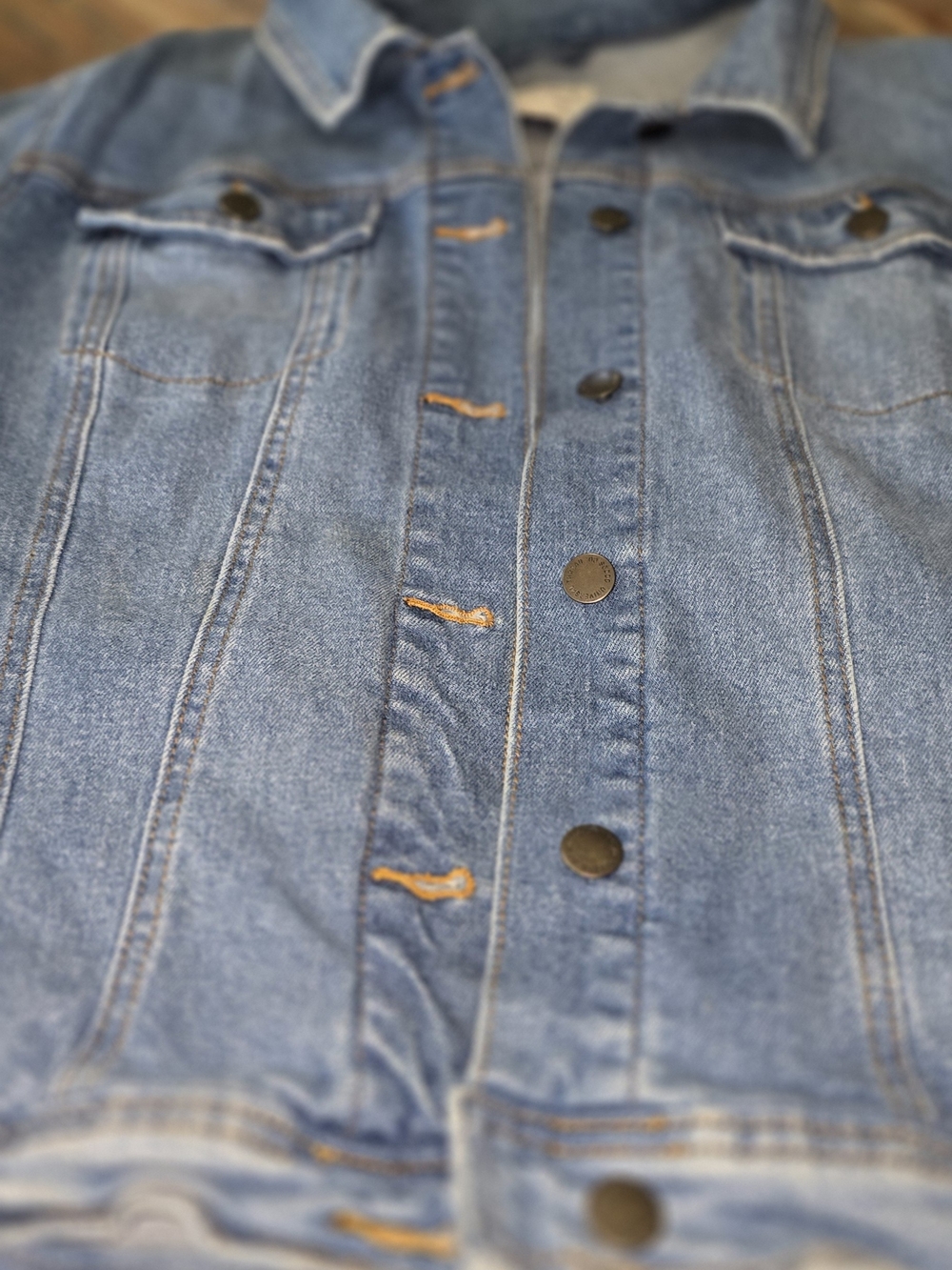 Universal Thread Light Blue Denim Jacket with Button Front - Picture 2 of 4